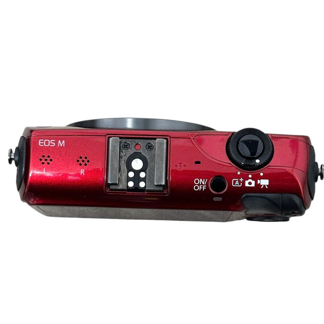 CANON EOS M ミラーレス一眼 ダブルレンズキット レッド 赤