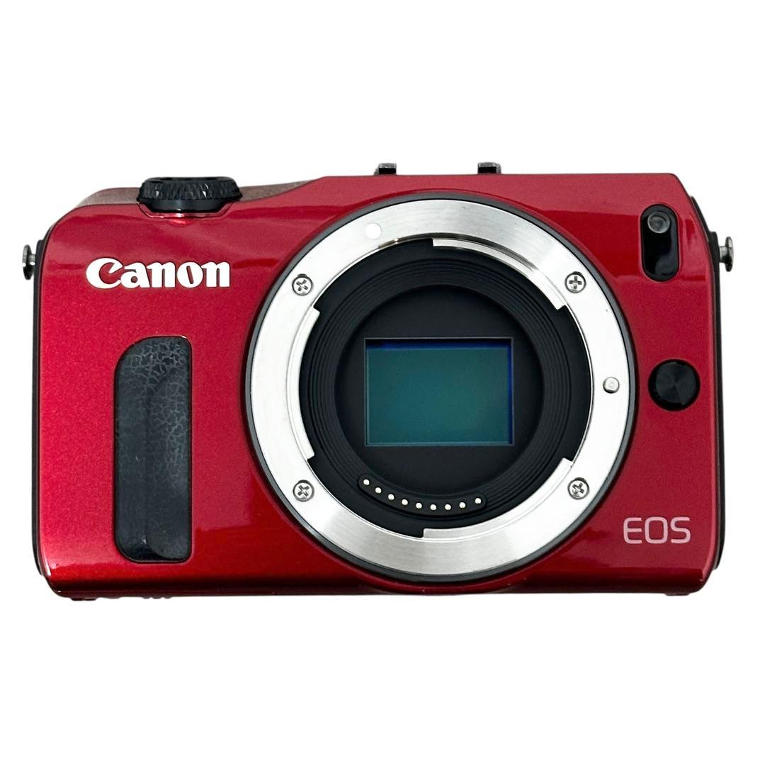 CANON EOS M ミラーレス一眼 ダブルレンズキット レッド 赤