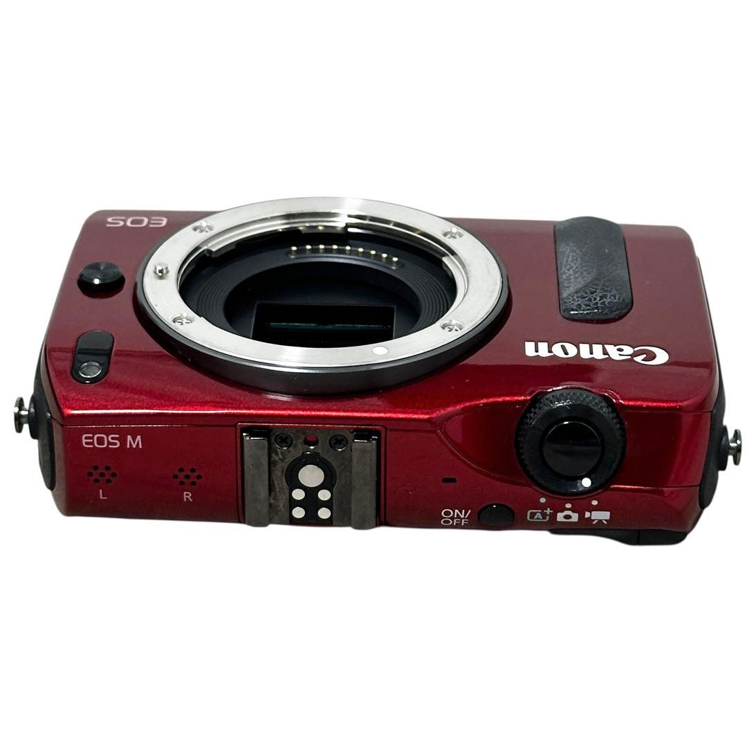 CANON EOS M ミラーレス一眼 ダブルレンズキット レッド 赤