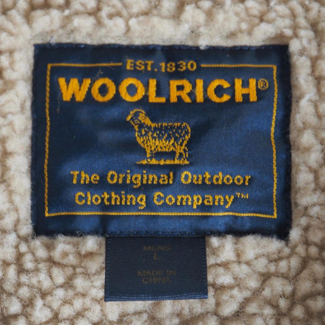 ウールリッチ　ベスト　裏地ボア　チェック柄　グリーン　美品