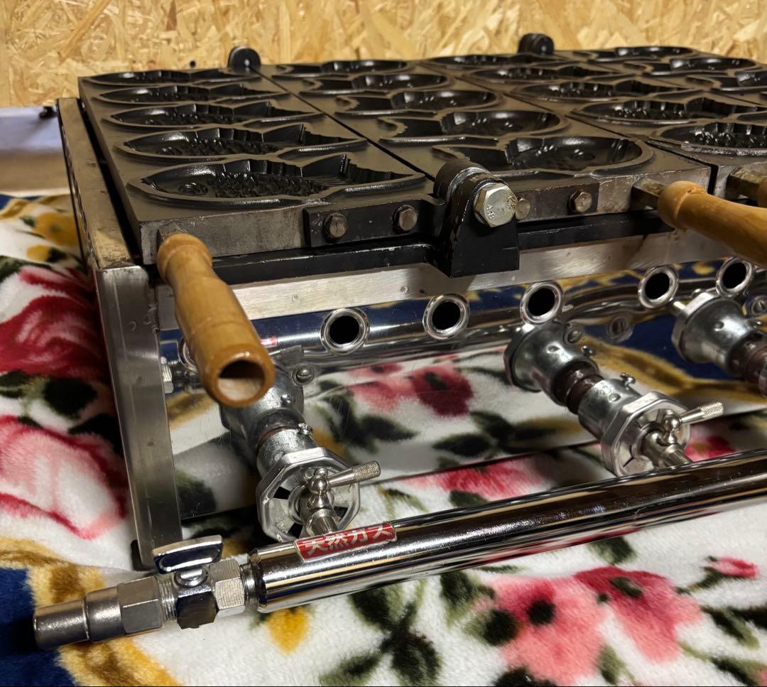 たい焼き器★天然ガス★5×2連★業務用器具★厨房器具★動作未確認