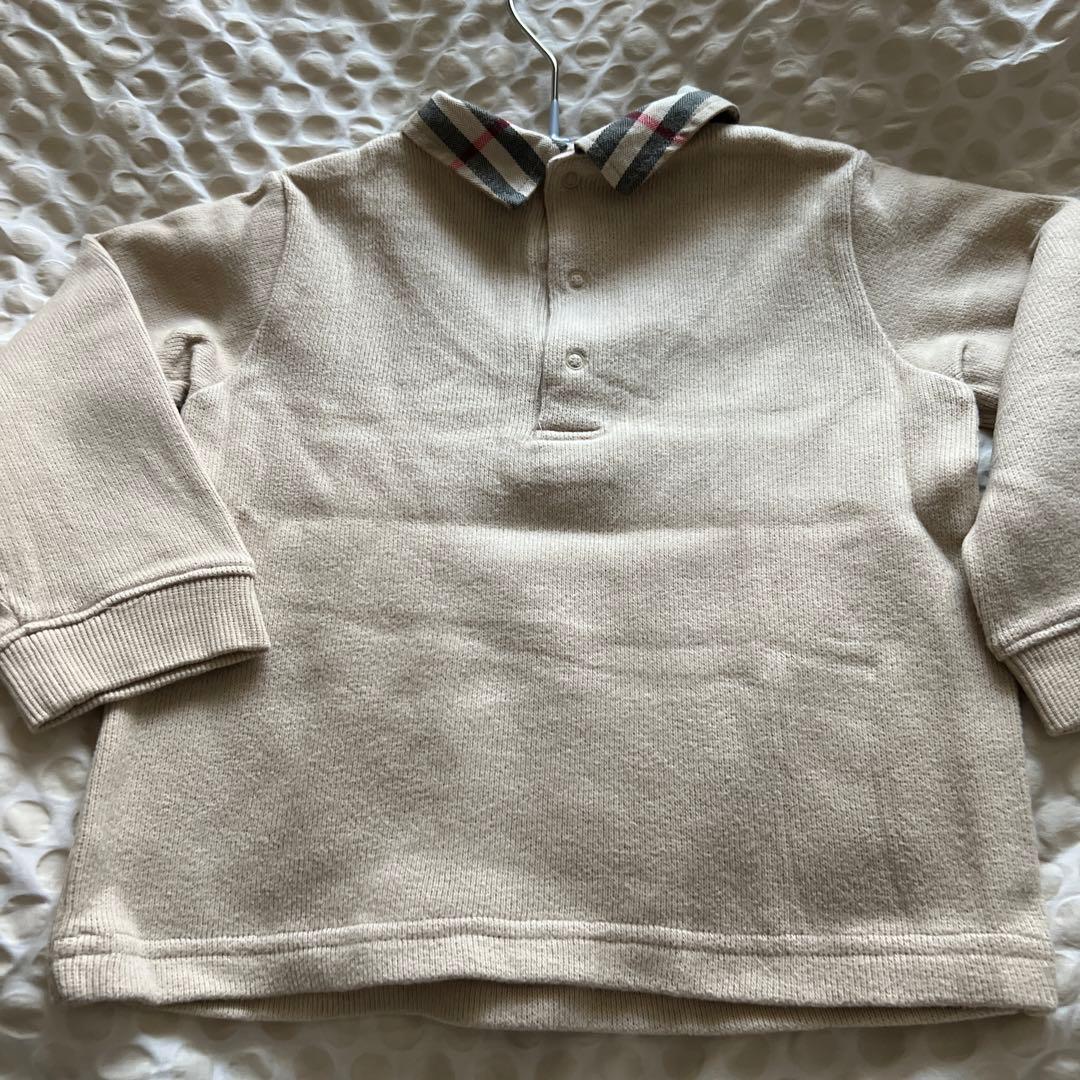 バーバリーベージュ綿ニット90サイズ