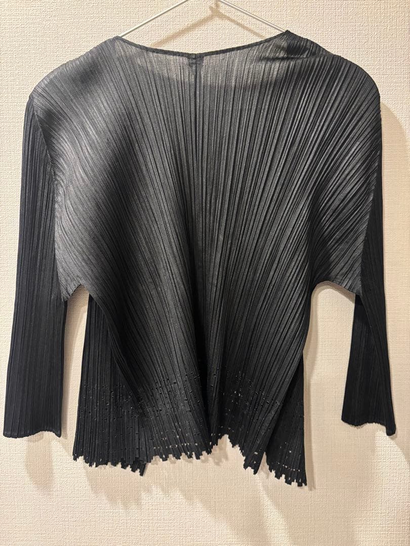 pleatsplease カーディガン　ブラック
