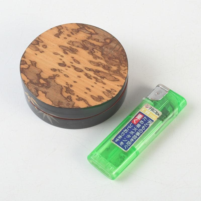 茶道具　東竹斎作　金銀笹蒔絵　升香合　共布共箱　M　9782