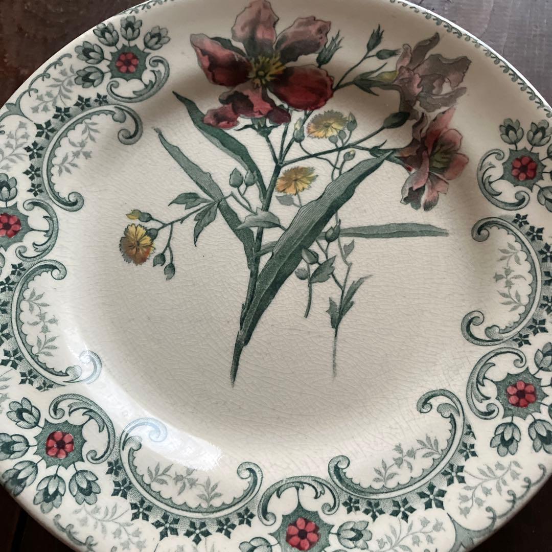 フランスアンティーク　ショワジールロワ　切り花　デザート皿　良品　希少