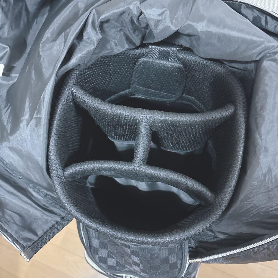 K457 XXIO GGC-X161 ブラックチェック キャディバッグ