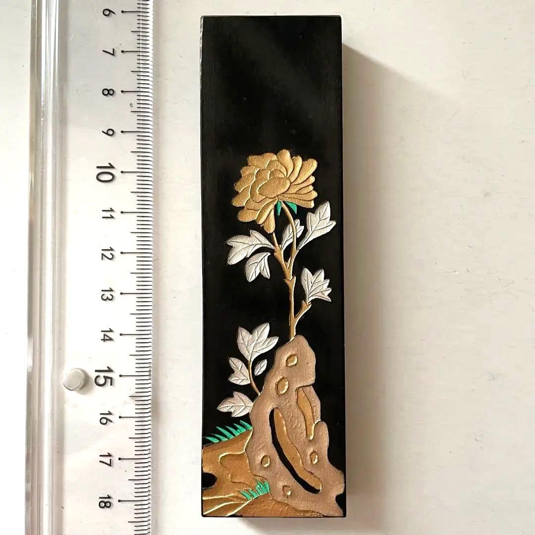 書道具　中国古墨　絢麗光彩 油煙102 上海墨廠 未使用65g