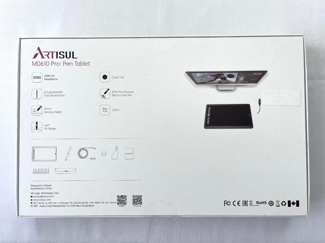 ArtisulM0610Pro ペンタブレット 10x6.3インチ 板タブ