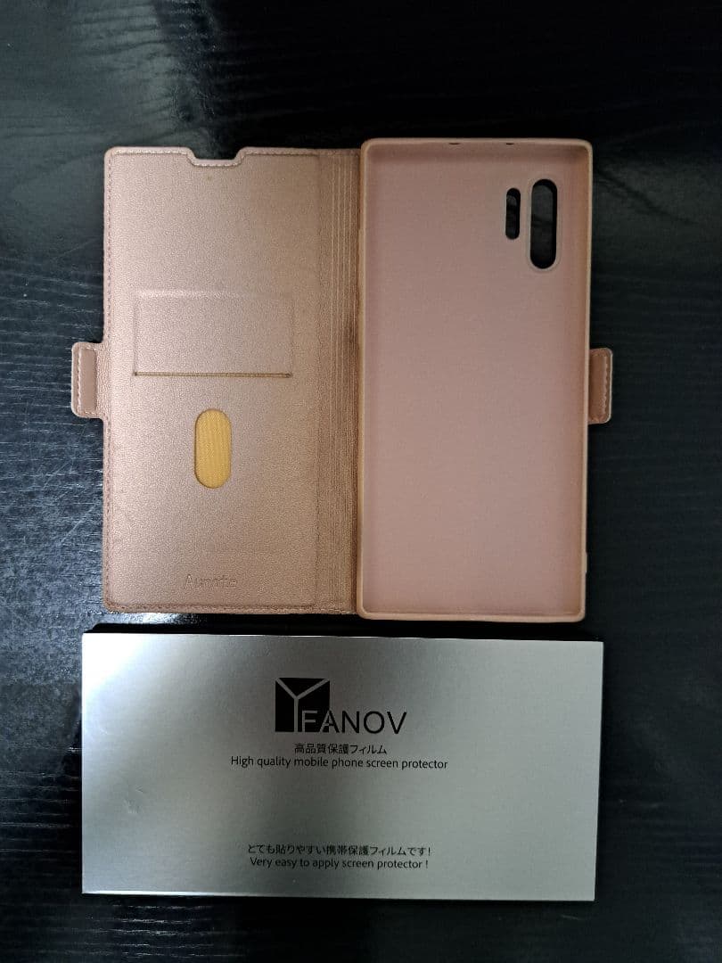 Samsung Galaxy Note10+ 保護フイルム+手帳カバー付