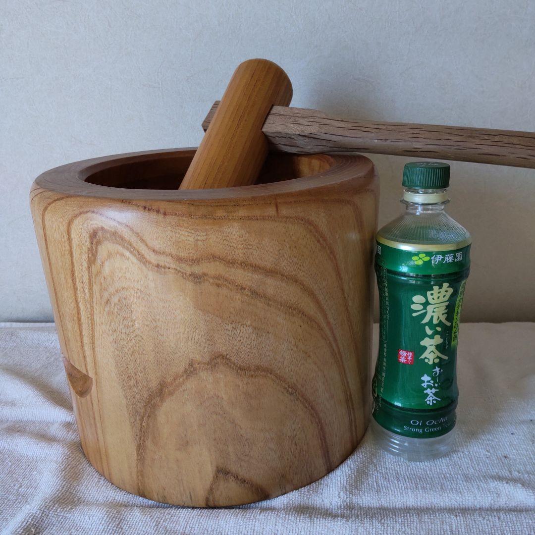 欅　ミニ臼と杵　お正月の餅つきに
