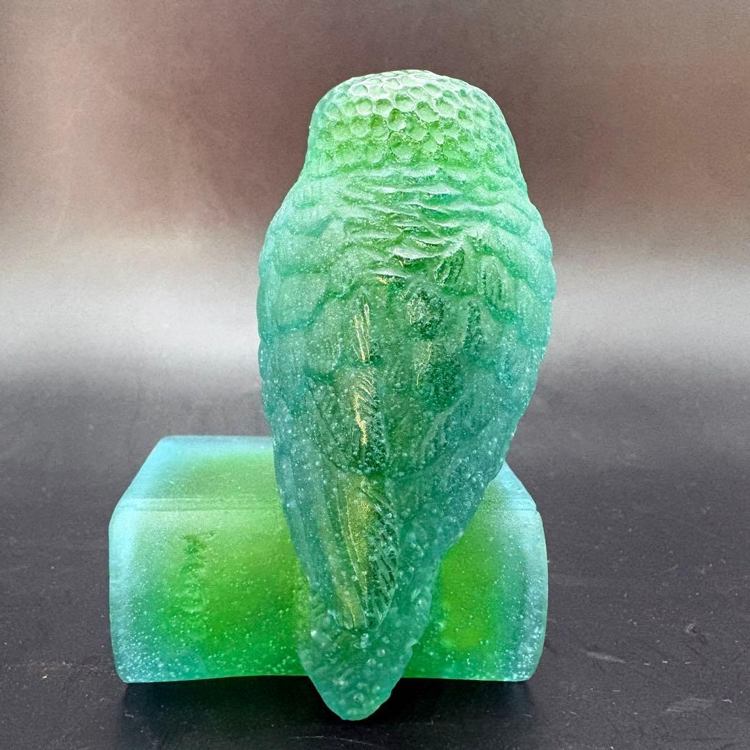 ドームフランス フクロウ 梟 ふくろう　オブジェ ナンシー　クリスタル　水晶