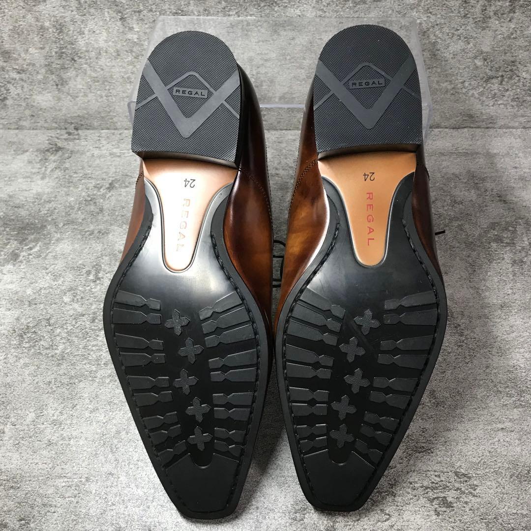 【未使用】リーガル　W21D ストレートチップ　ビジネスシューズ　ブラウン