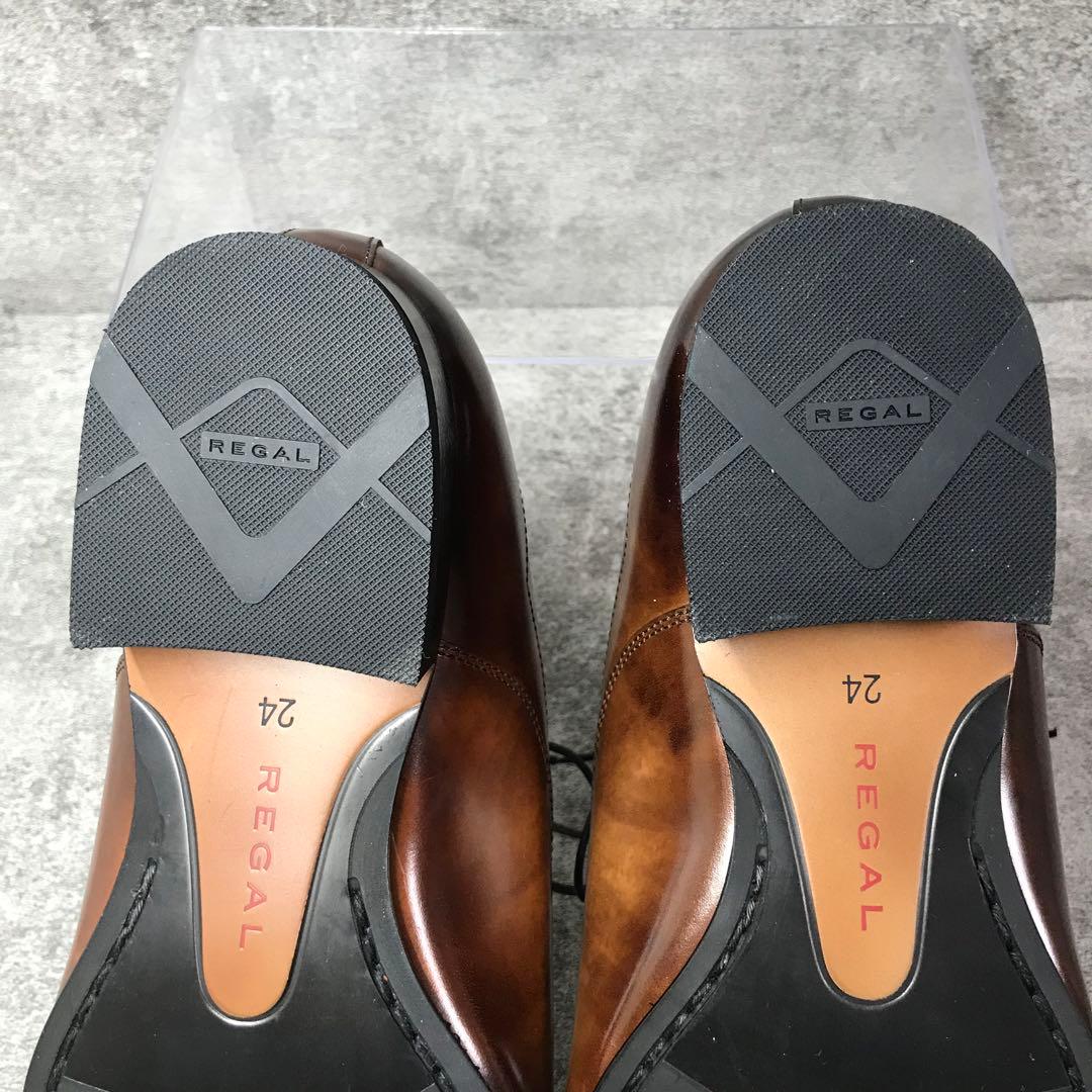 【未使用】リーガル　W21D ストレートチップ　ビジネスシューズ　ブラウン