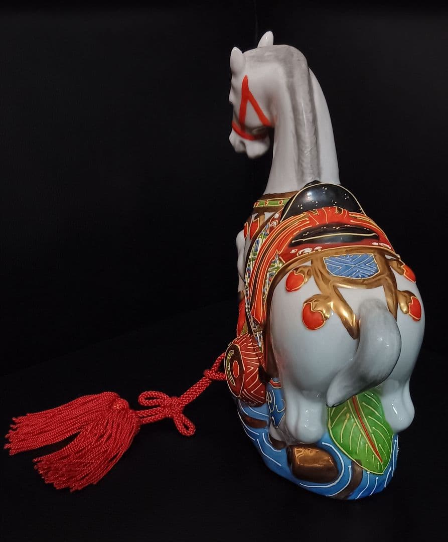 【希少】九谷焼 干支 置物 午 21cm 縁起物 金彩 盛 2026年