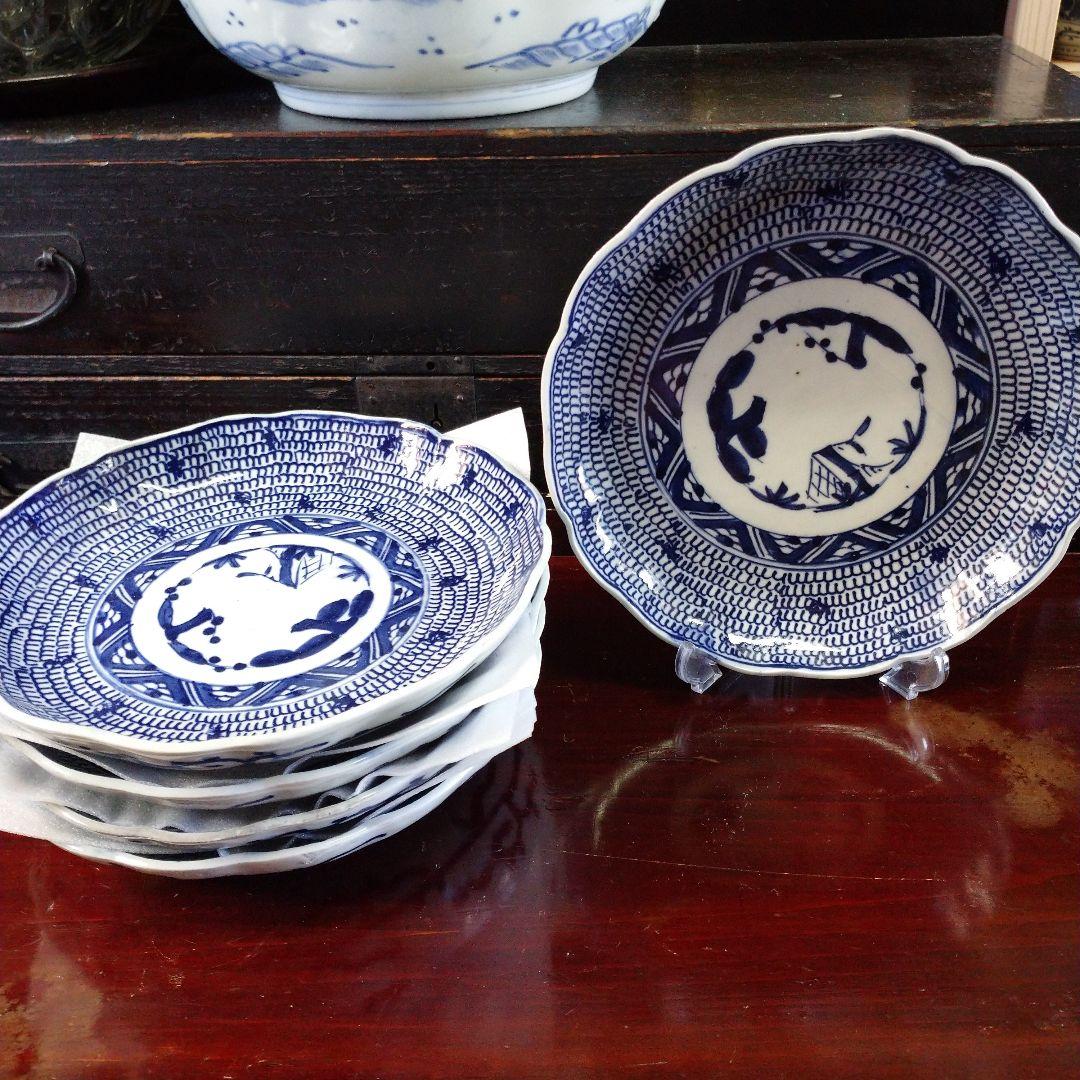 古道具 和食器 春寒皿セット