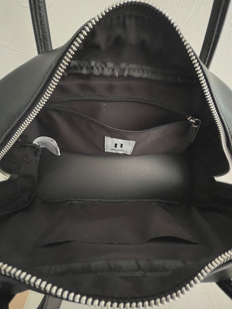 【美品】オリジナルレザー2WAYボストンバッグ ブラック