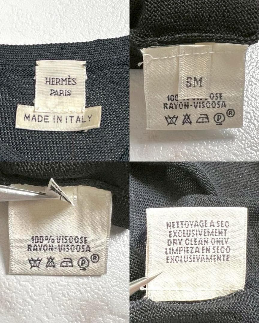 極美品 HERMES エルメス キャミソール ベスト タンクトップ イタリア製