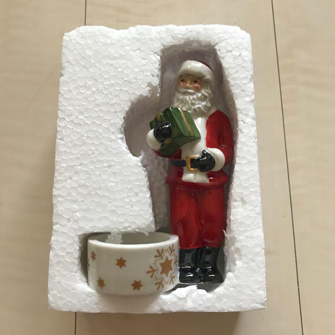 ビレロイ&ボッホ　サンタクロース　キャンドル　ホルダー　フィギュリン　クリスマス