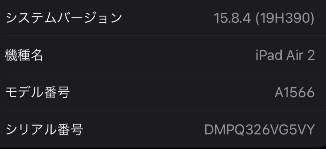 iPad Air2 64GB Wi-Fiモデル