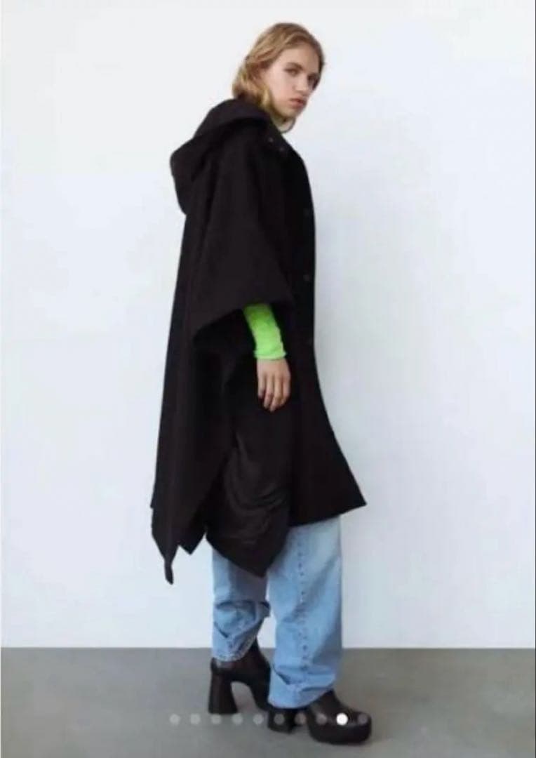 ZARA LIMITED EDITION マンテコ　ウール混ケープコート M