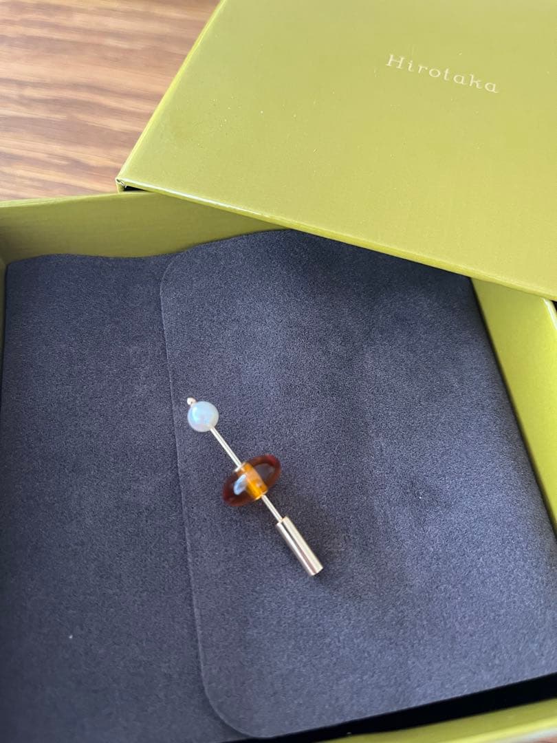 ヒロタカ hirotaka Mini SPEAR ピアス / アンバー