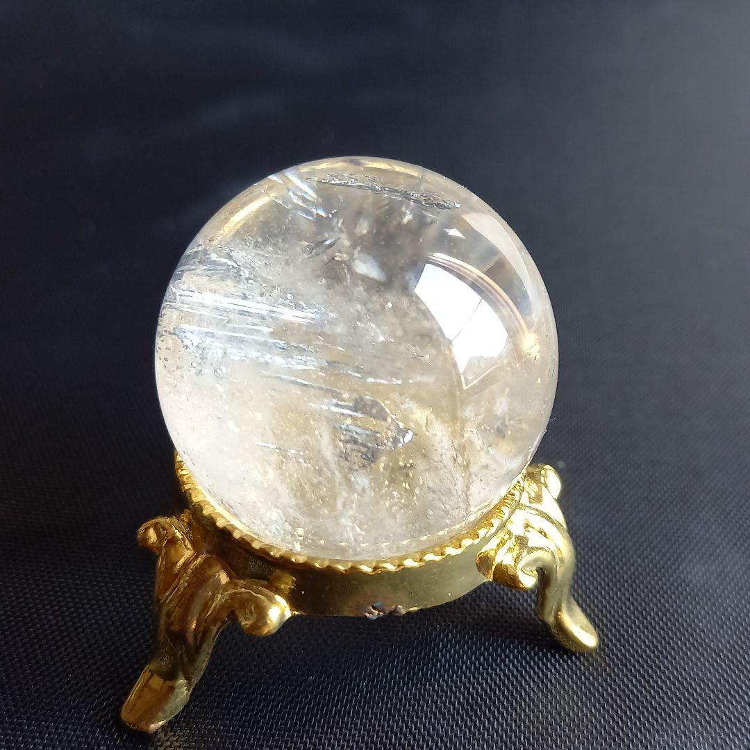 スティブナイト★天然石丸玉 34mm★水晶丸珠★