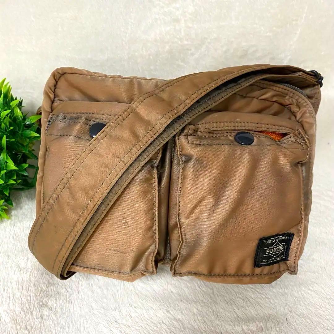 ロ*ン様 希少　ポーター　タンカー　ショルダーバッグ　2層　ピンクゴールド　PO