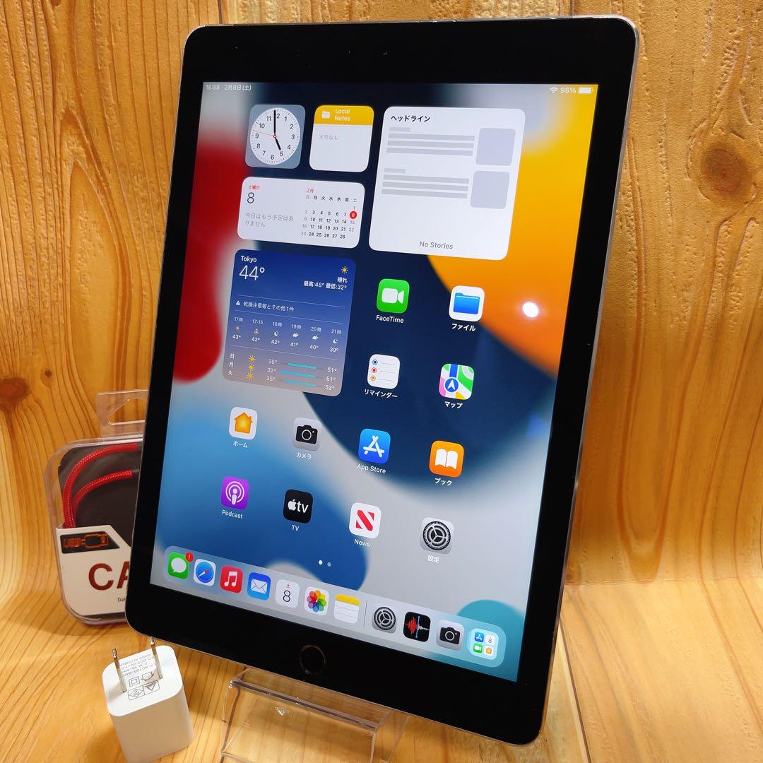 Softbank 本体 iPad Air2 128GB 233 グレイ 動作良好