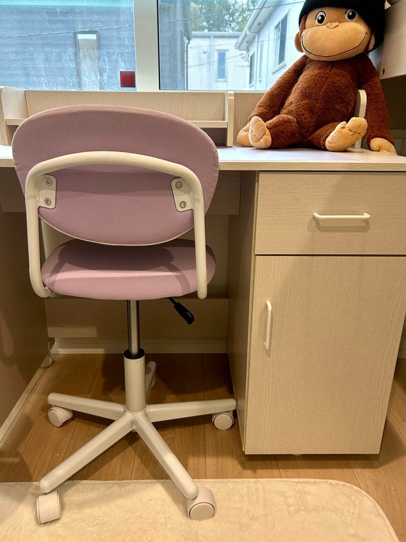 【引き取り限定】ニトリ　システムベッド　ホワイト 学習机　洋服棚