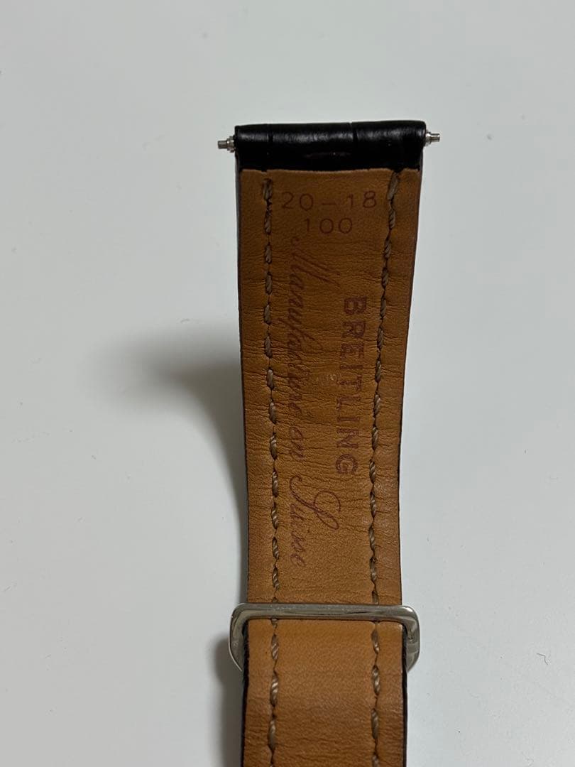 Breitling ブラック クロコレザーベルト ブライトリング　純正