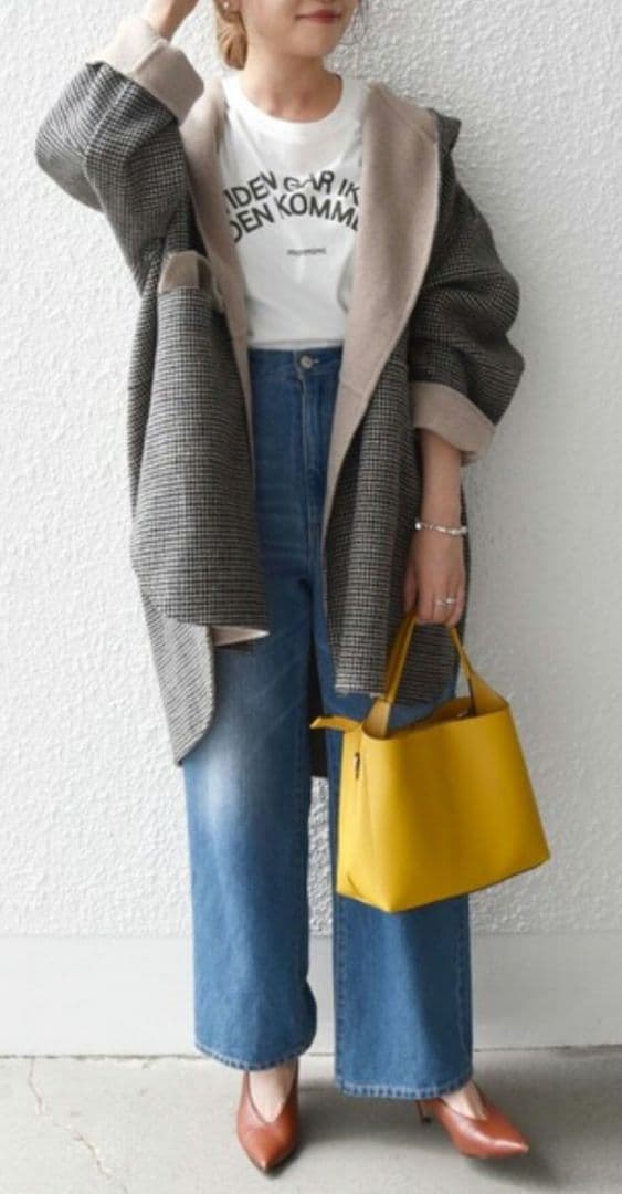 SHIPS any リバー フード ミディコート