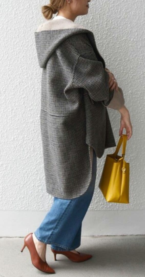 SHIPS any リバー フード ミディコート