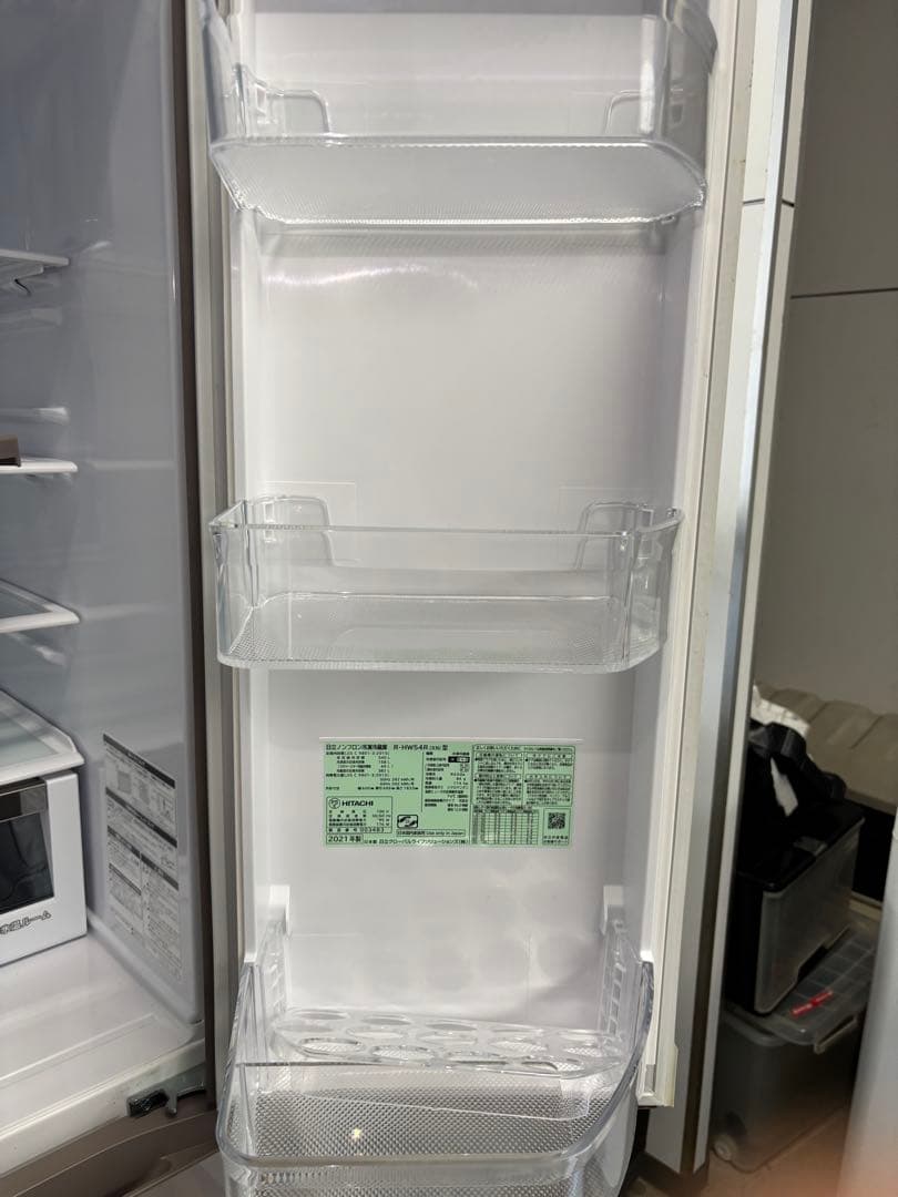 【2021年・美品】HITACHI R-HW54R(XN) 　6ドア冷凍冷蔵庫