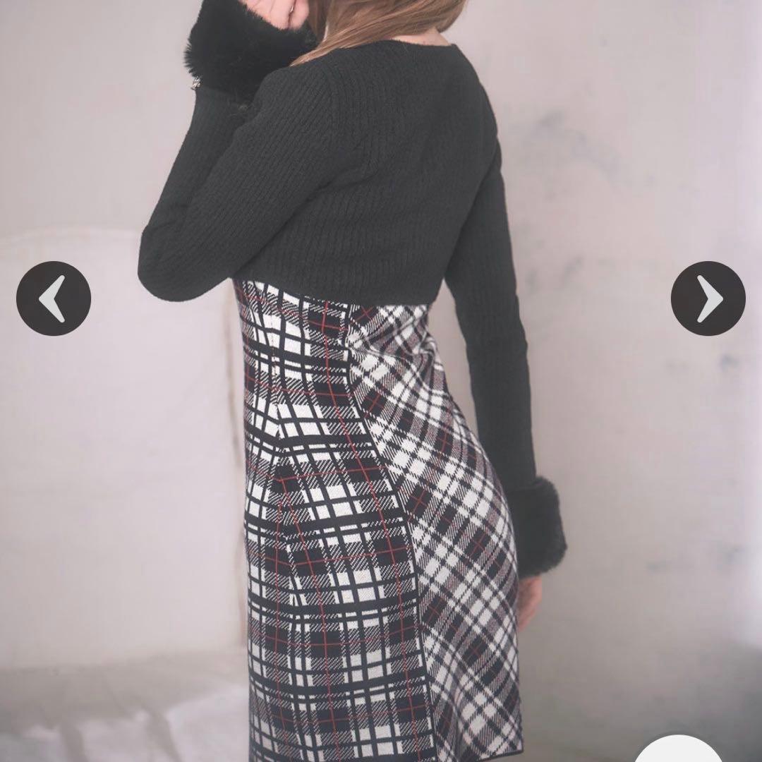 ミシェルマカロン ハートカットニットワンピース