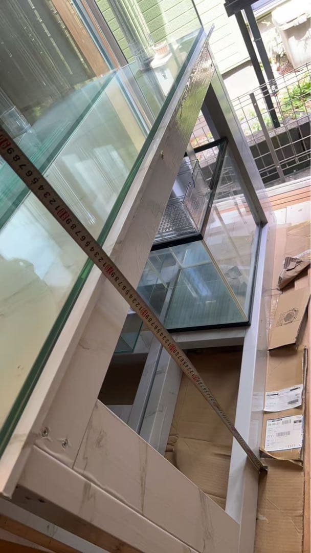 値下げしました‼️⇒ 120-30-40 オーバーフローガラス水槽 と台のセット