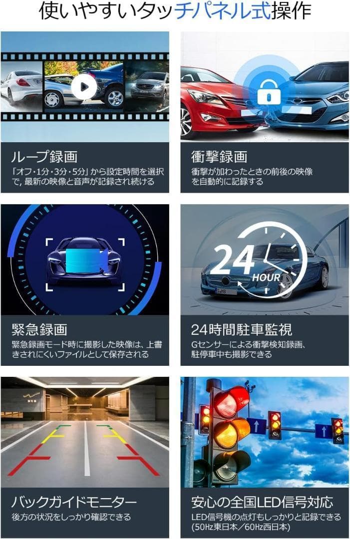 ドライブレコーダー ミラー型 4K高画質 【2025革新型&12インチI