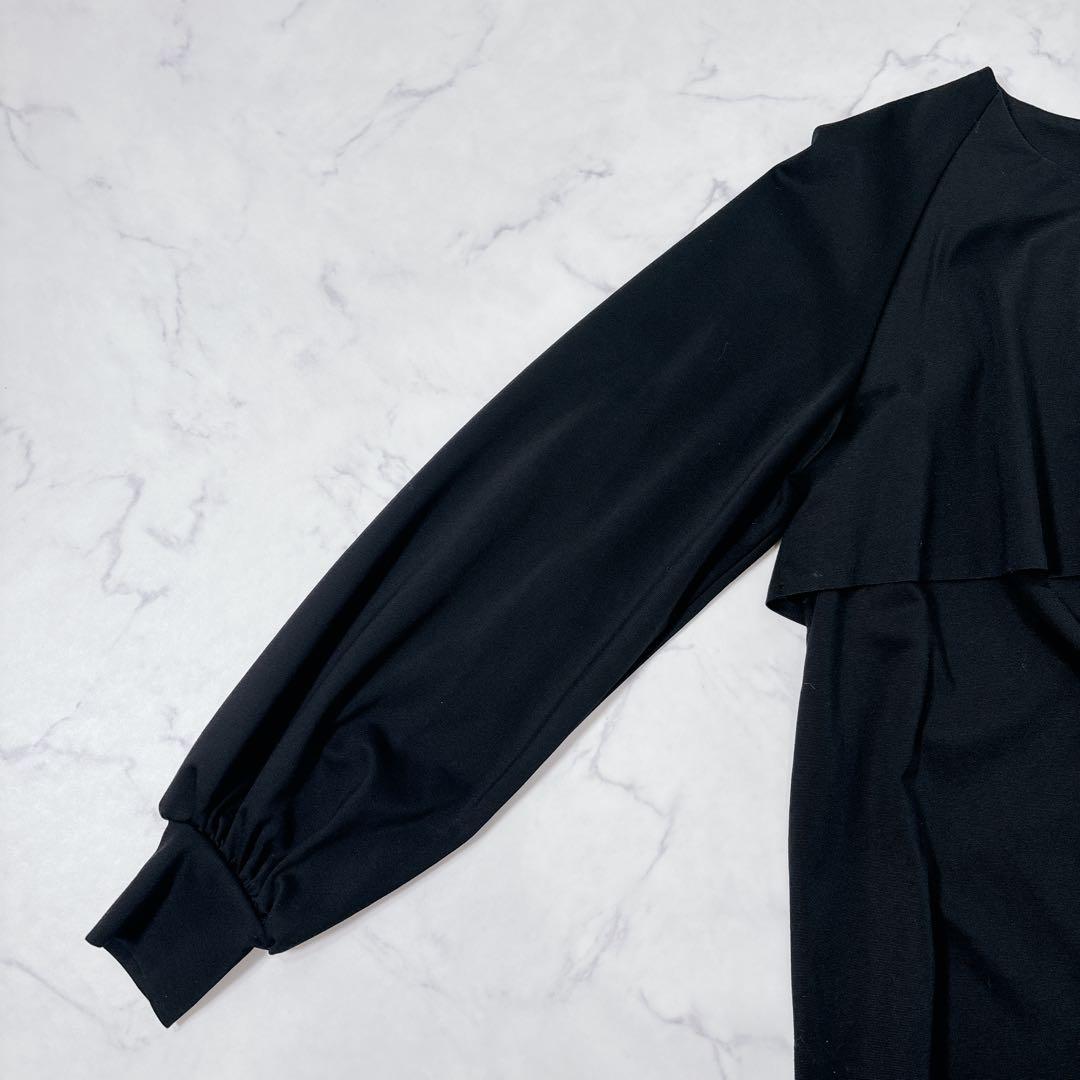 【新品タグ付】ANAYI コンパクトポンチラグランプルオーバー 黒 アナイ