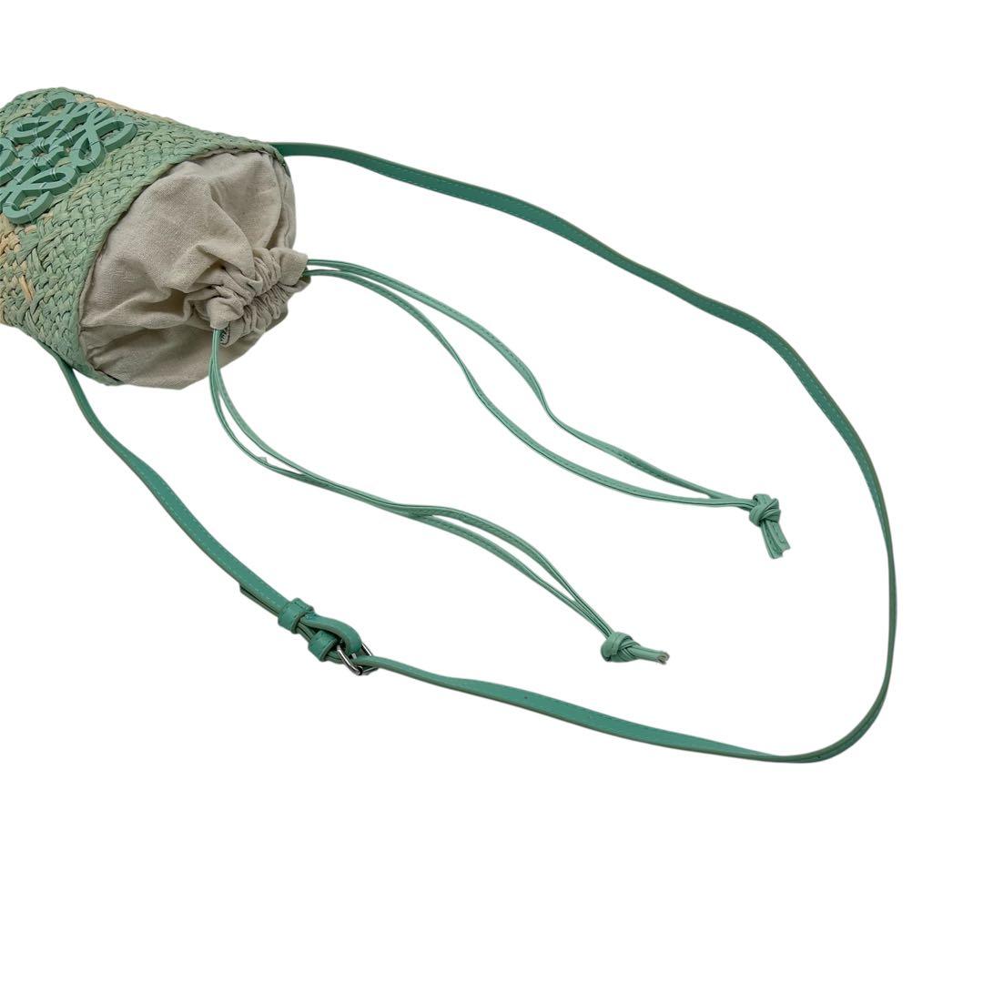 未使用級 ロエベ ラフィア ノベルティ カゴバッグ カゴ ショルダー 肩掛け