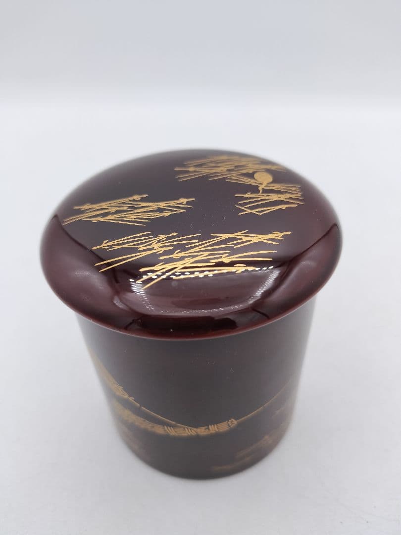 c641 棗 金輪寺 吹寄蒔絵 中村恭蔵 木箱 茶道具 古物