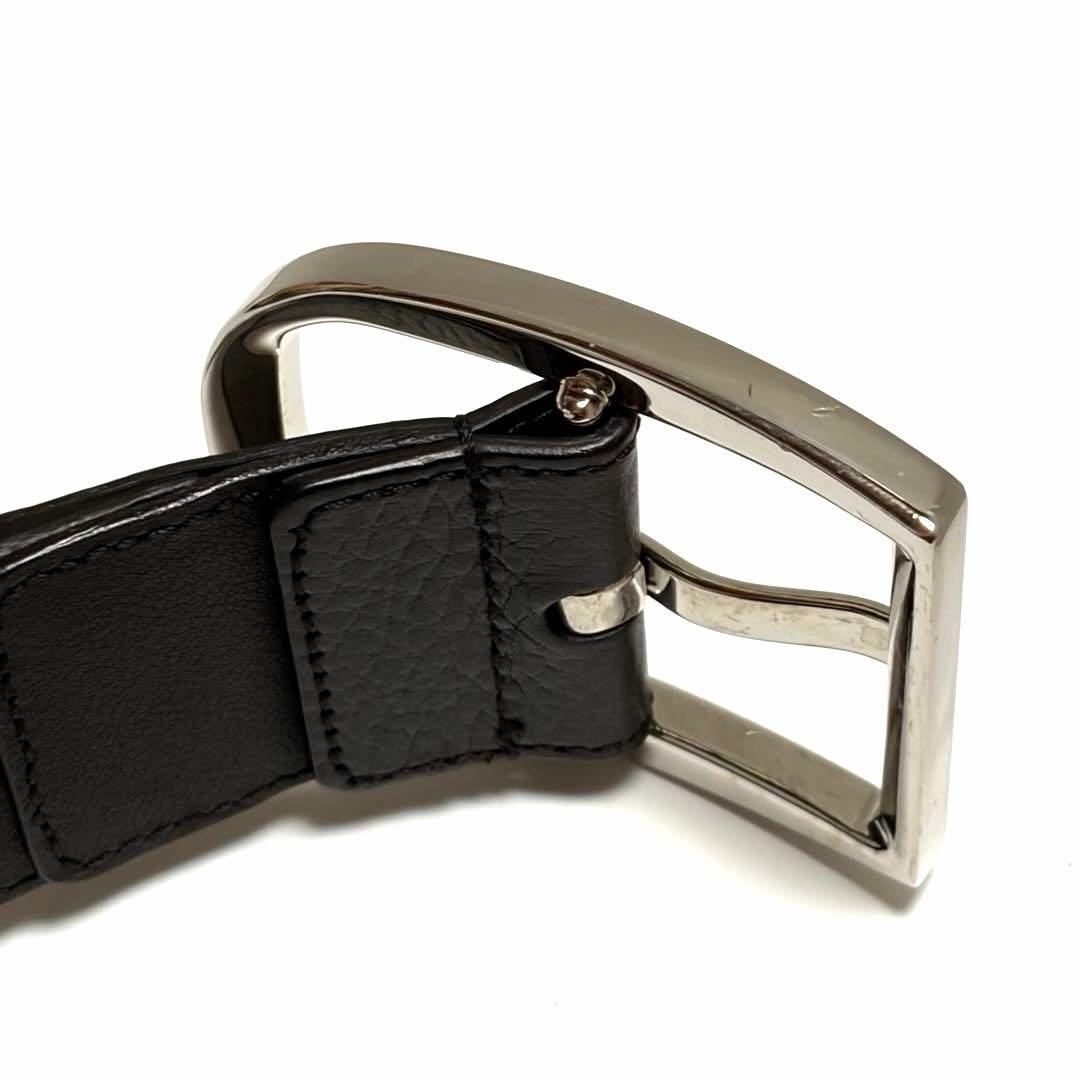 GUCCI ベルト GGキャンバス レザー ブラウン シルバー 美品