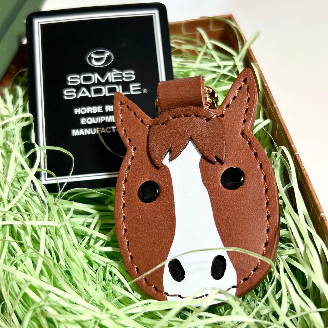 ソメスサドル アッシュゴールド メンコキーホルダー 砂川限定