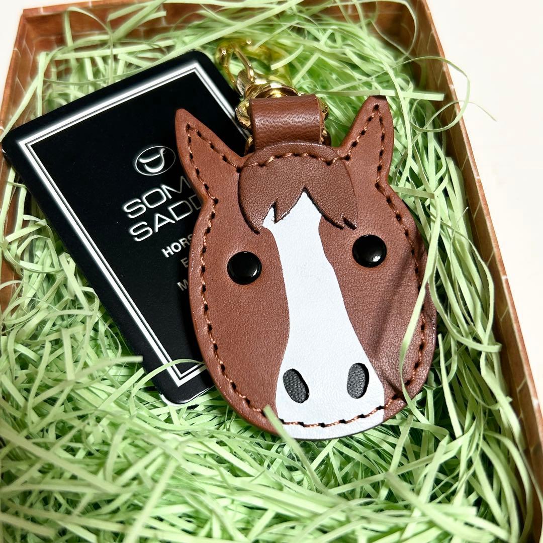 ソメスサドル アッシュゴールド メンコキーホルダー 砂川限定