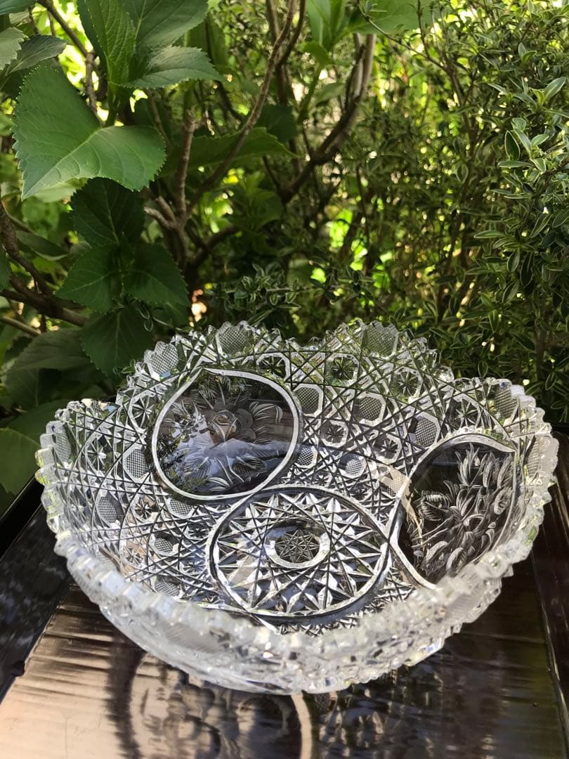 マイセン　クリスタル　ボウル　カットガラス　ガラス鉢