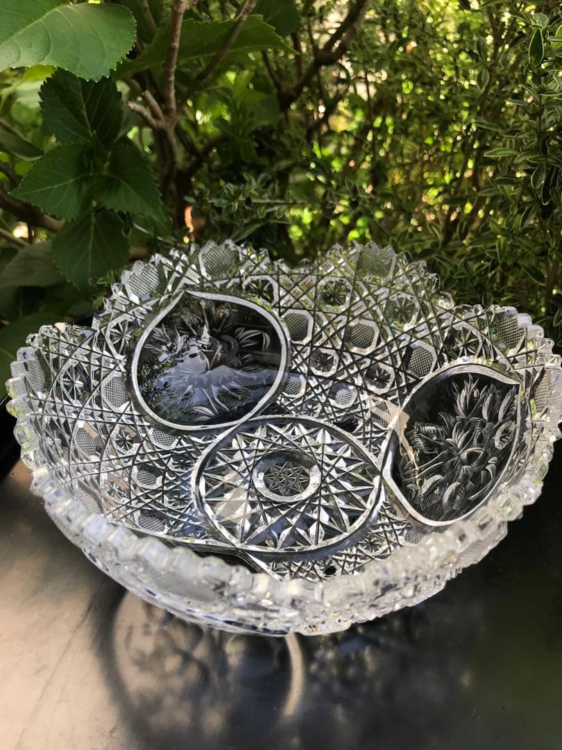 マイセン　クリスタル　ボウル　カットガラス　ガラス鉢
