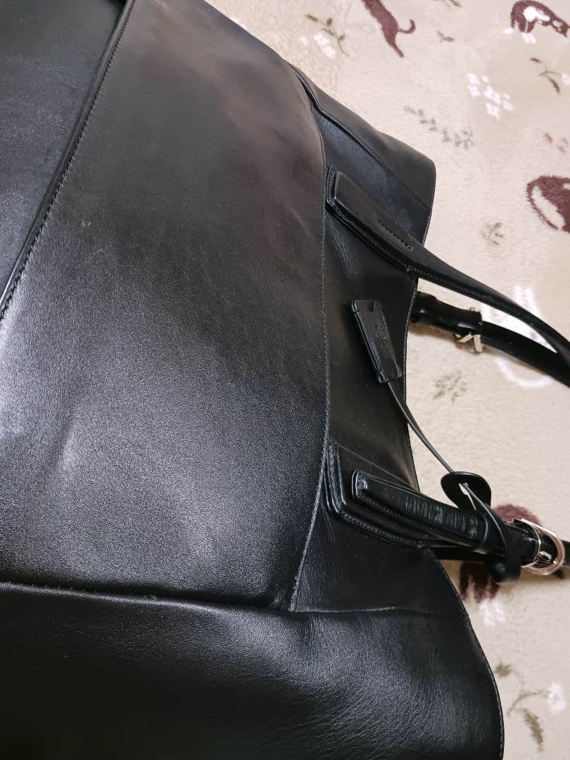 pid撥水ブラックレザートートバッグ 大容量雑誌掲載商品タイムセール22時まで