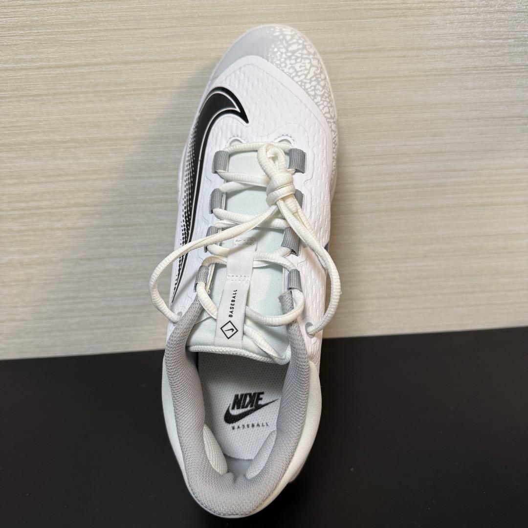 Alpha Huarache Elite 4 Low 野球 スパイク 白 金具