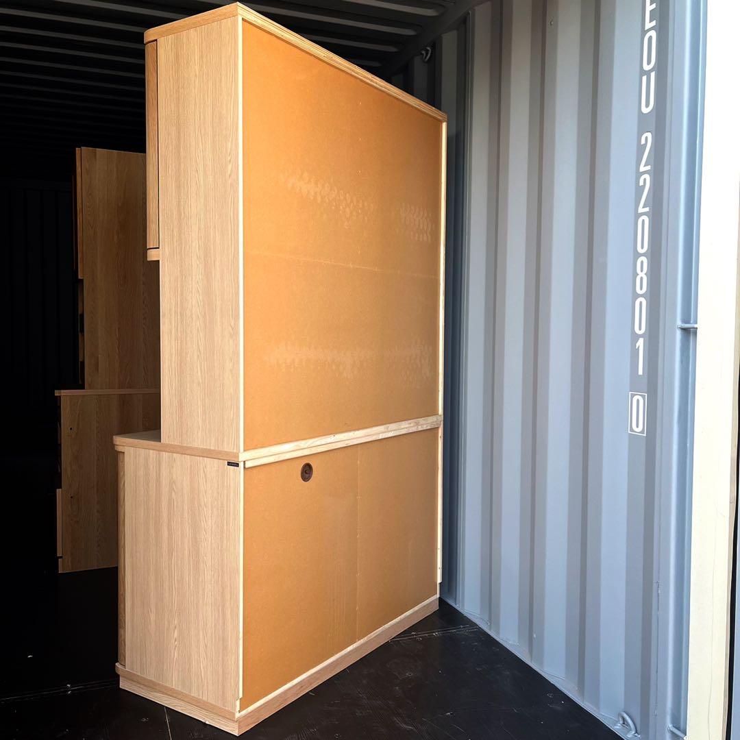 取付無料！カリモク ET4415 天然木北欧風ナチュラルキッチンボード 食器棚✨