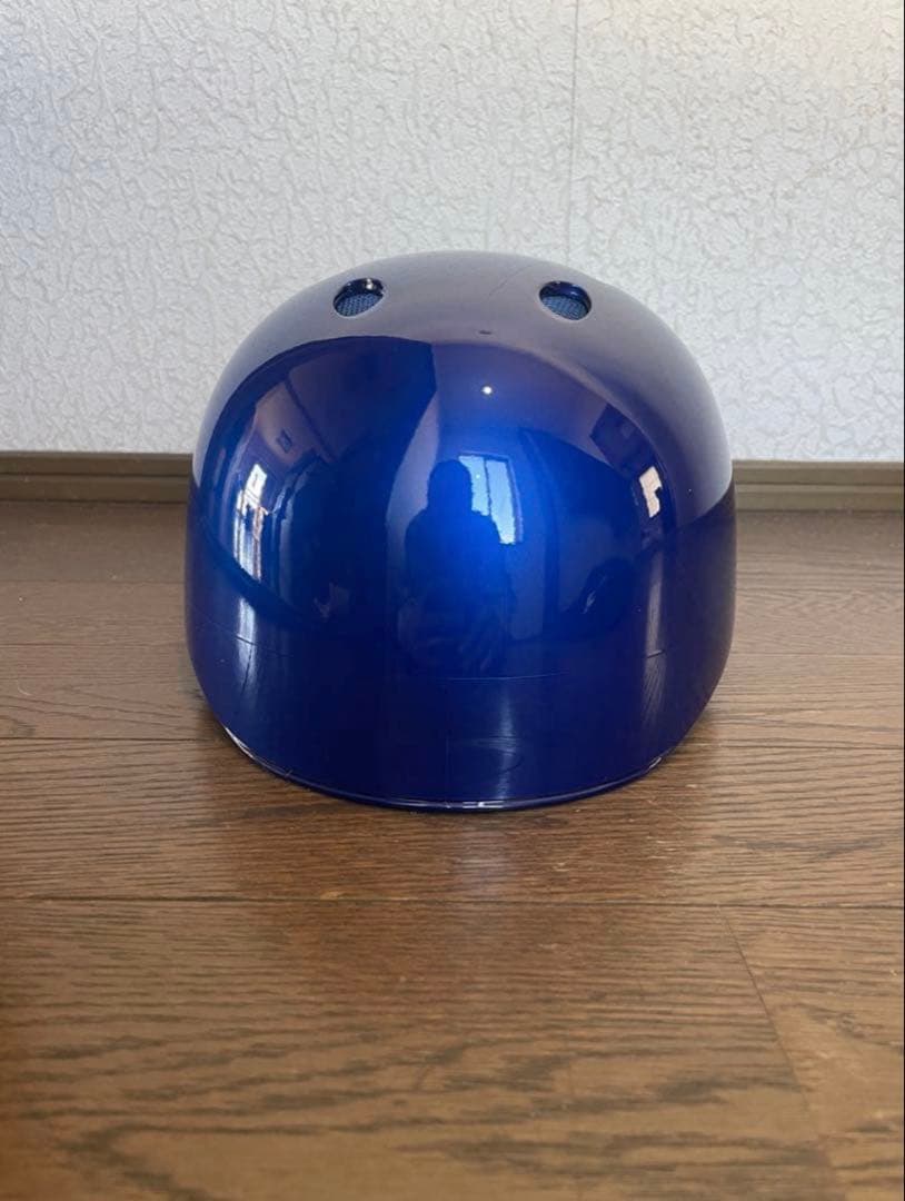 ミズノ限定軟式用　キャッチャー用ヘルメットツバ付き　ロイヤルブルーメタリック　M