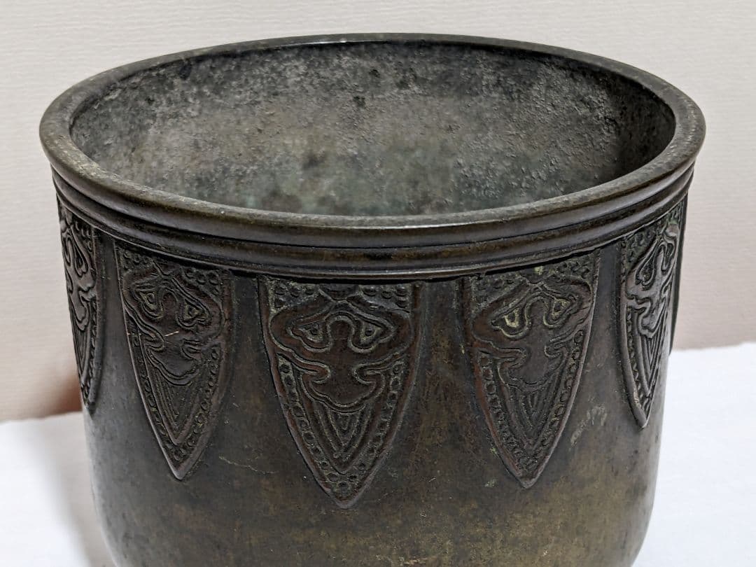 ♦江戸 幕末 明治初期 三ツ足 香炉 火入 銅器 銅製 真鍮 唐銅 唐金 骨董品