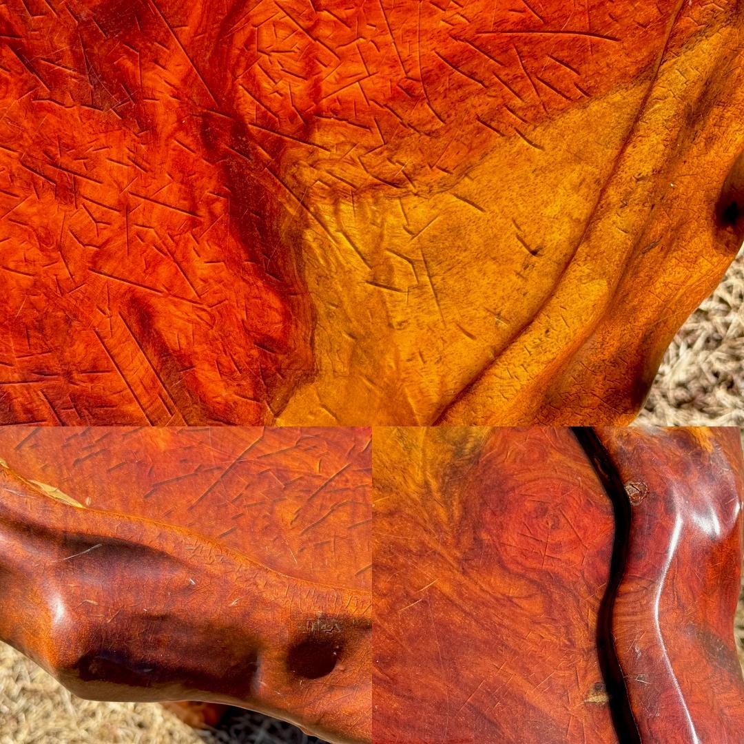 花梨 瘤杢 一枚板座卓 幅102㎝ 奥行き112㎝ 高さ32㎝